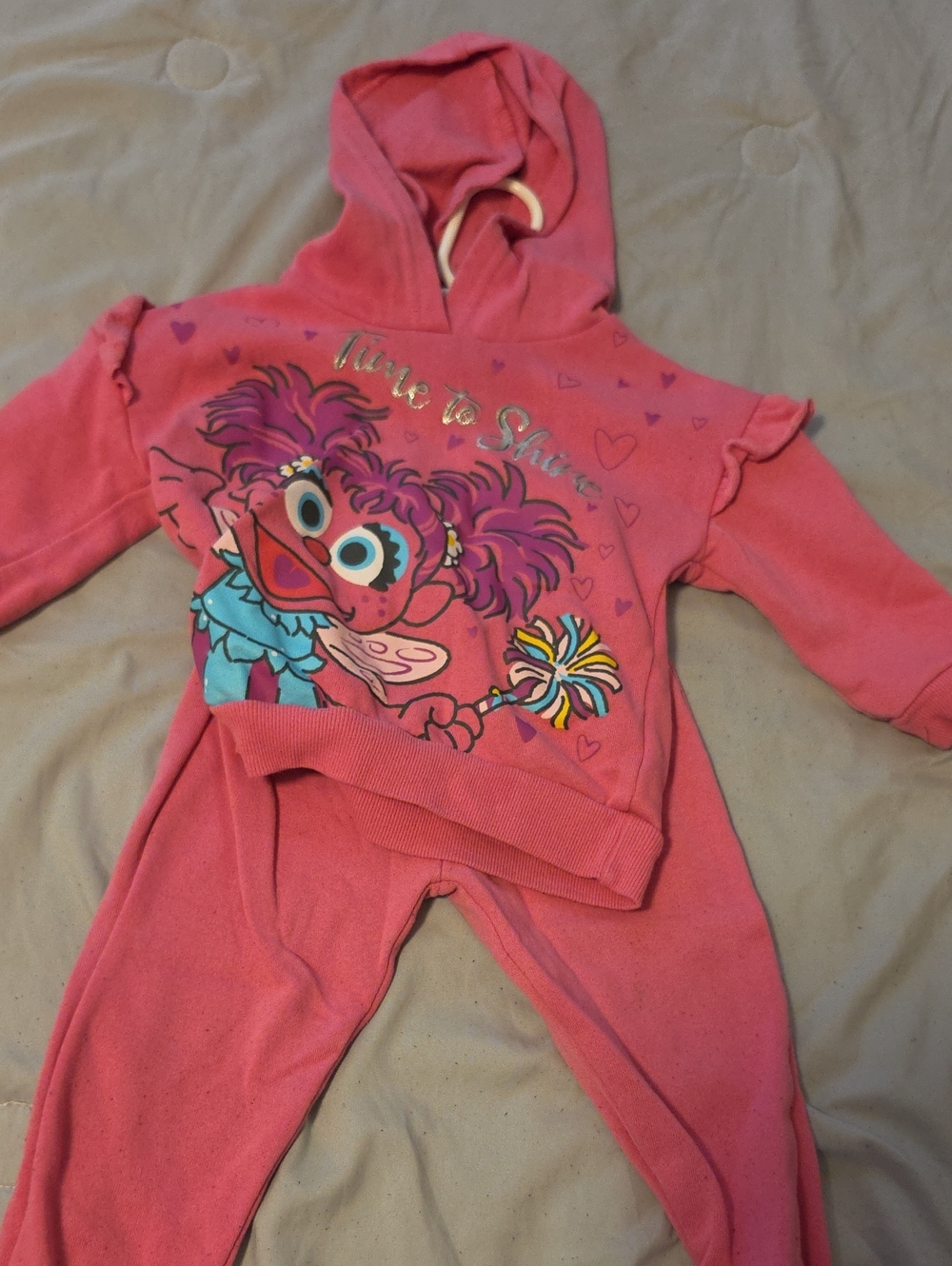 Sesame Street Pink Abby Cadabby Hoodie & Pants Matching Set